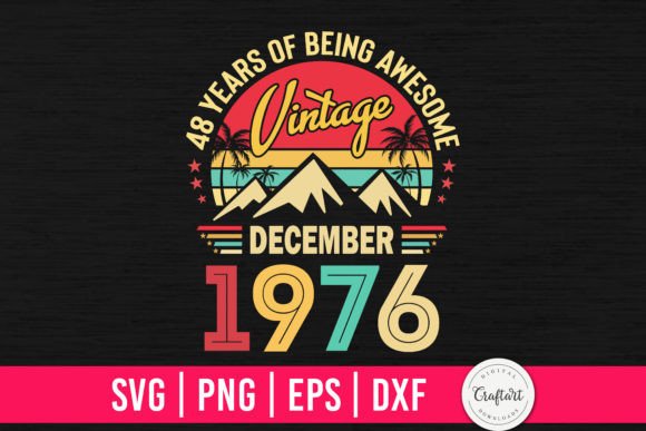 Download Vintage 1976 December 48th Birthday - Premium Resources