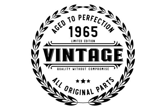 Download Vintage 1965 Aged to Perfection SVG EPS - 1965 Collection