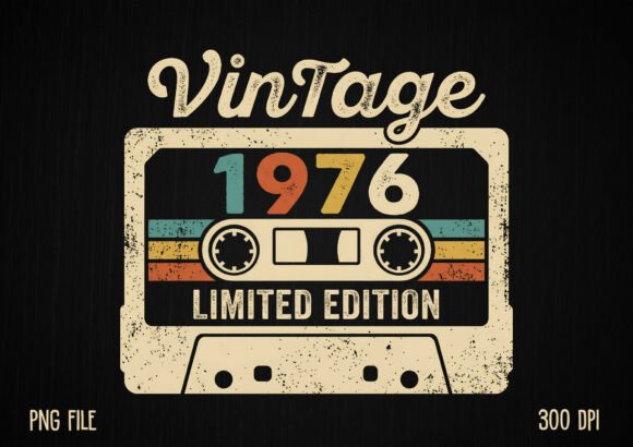 Download Vintage 1976 Cassette 50th Birthday PNG - 1976 Collection